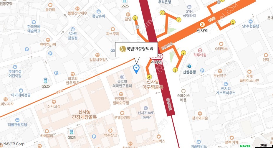 韩国遇见美整形地址位置 韩国遇见美整形地址位置