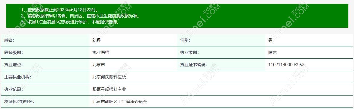 北京何氏眼科医院刘丹