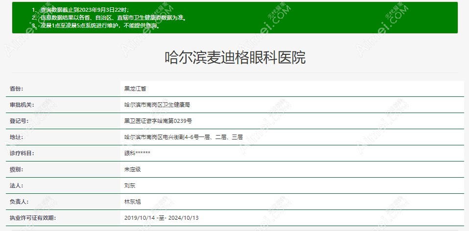 哈尔滨麦迪格眼科医院是私人医院