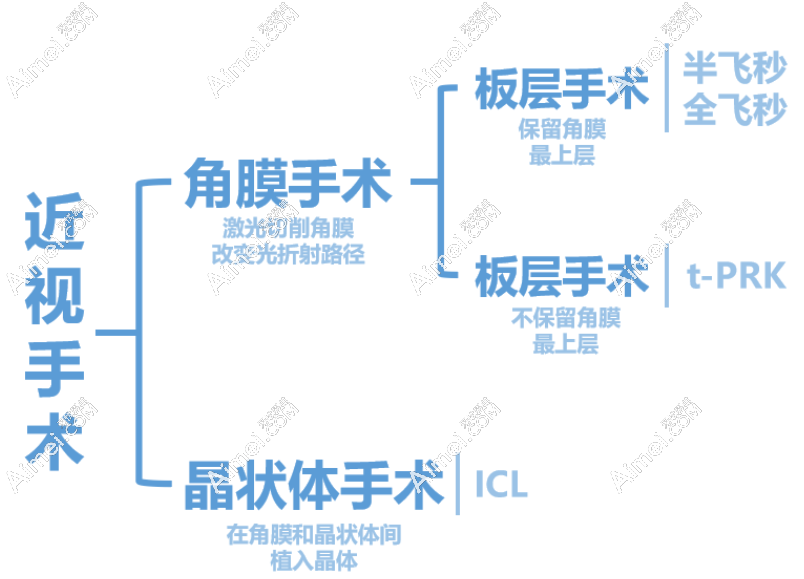 国内常见的近视矫正手术类型 国内常见的近视矫正手术类型