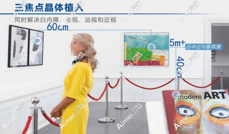 蔡司三焦点人工晶体能看多远?看远5m以上看中60cm以上看近40cm