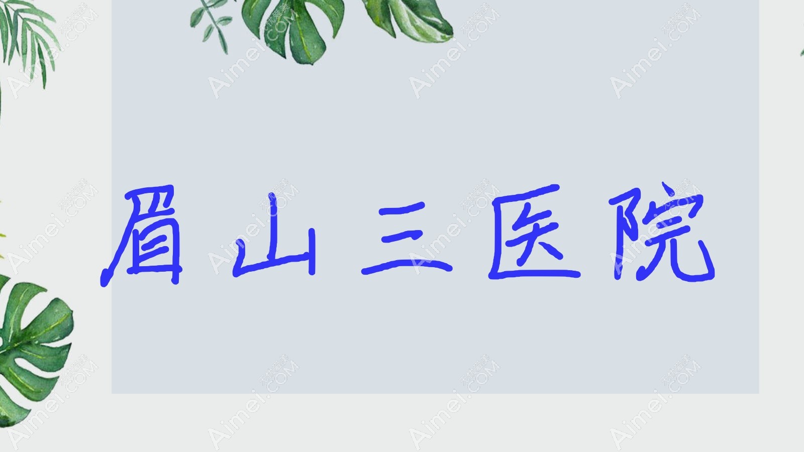 眉山三医院 眉山三医院