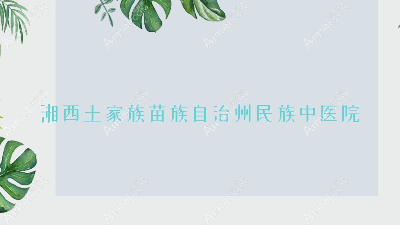 湘西土家族苗族自治州民族中医院 湘西土家族苗族自治州民族中医院
