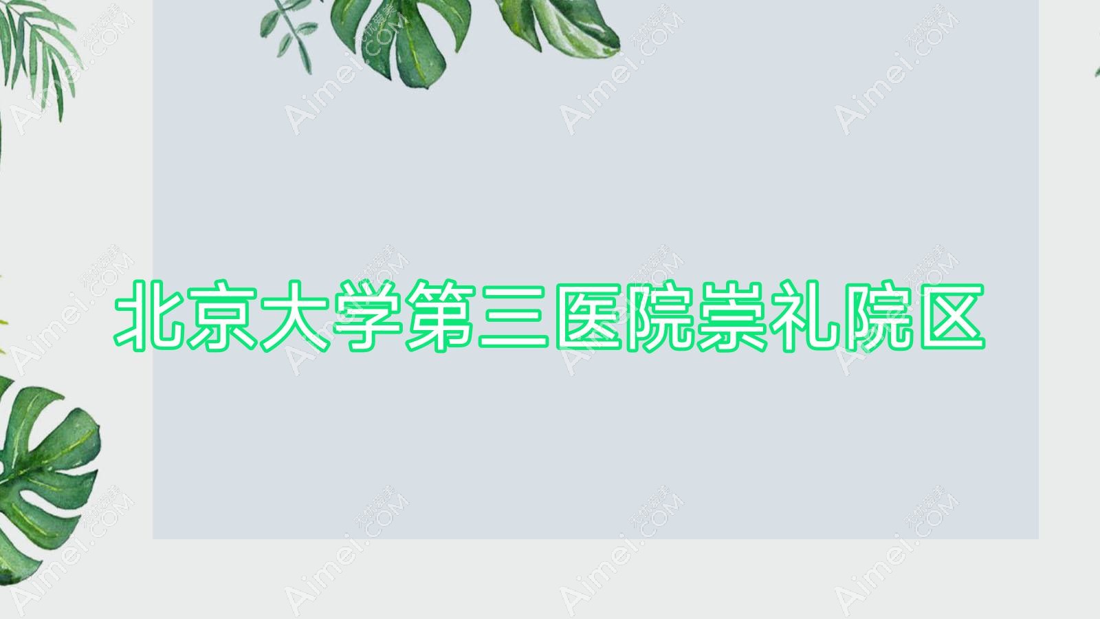 北京大学第三医院崇礼院区 北京大学第三医院崇礼院区