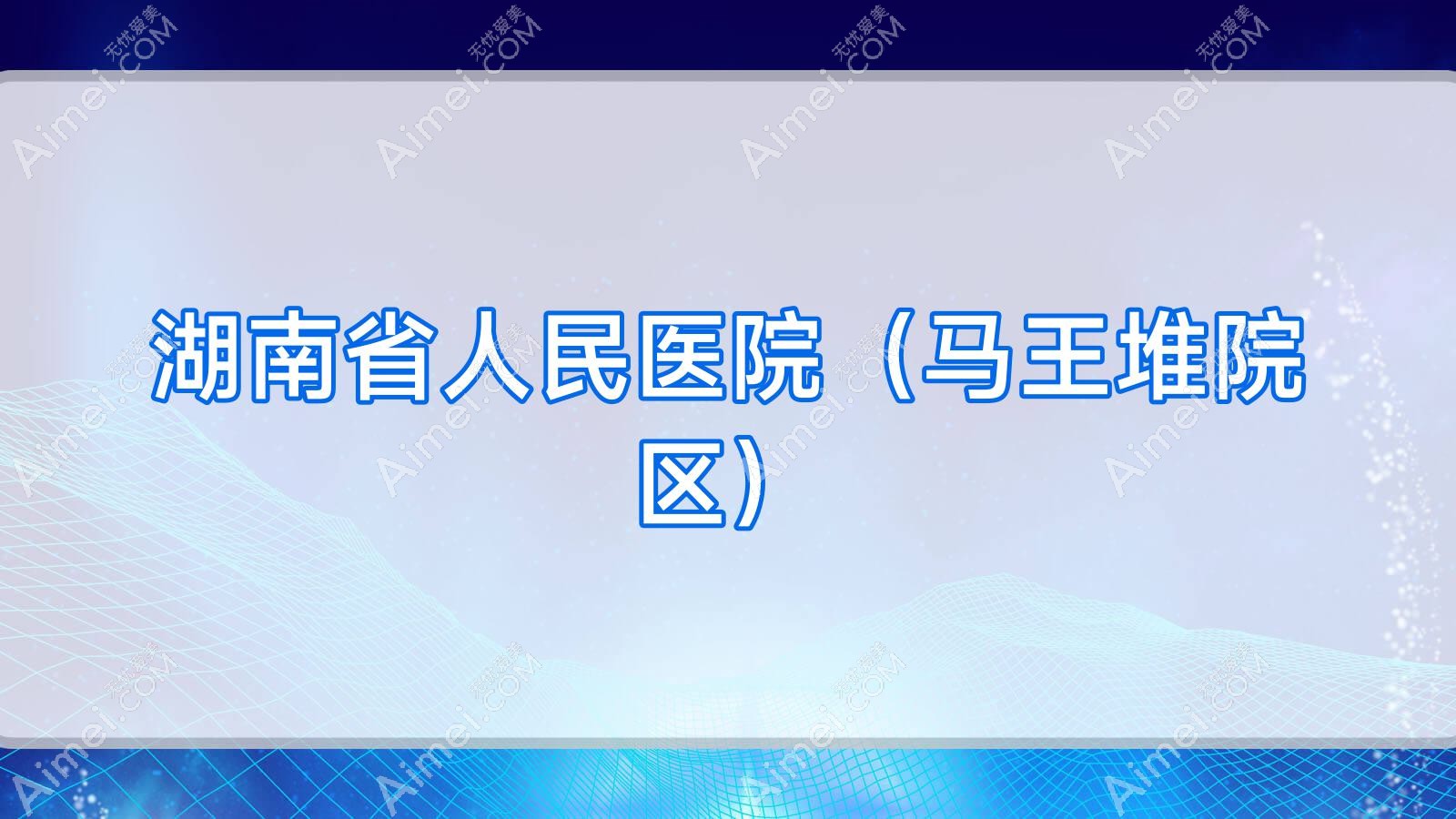 湖南省人民医院(马王堆院区) 湖南省人民医院(马王堆院区)