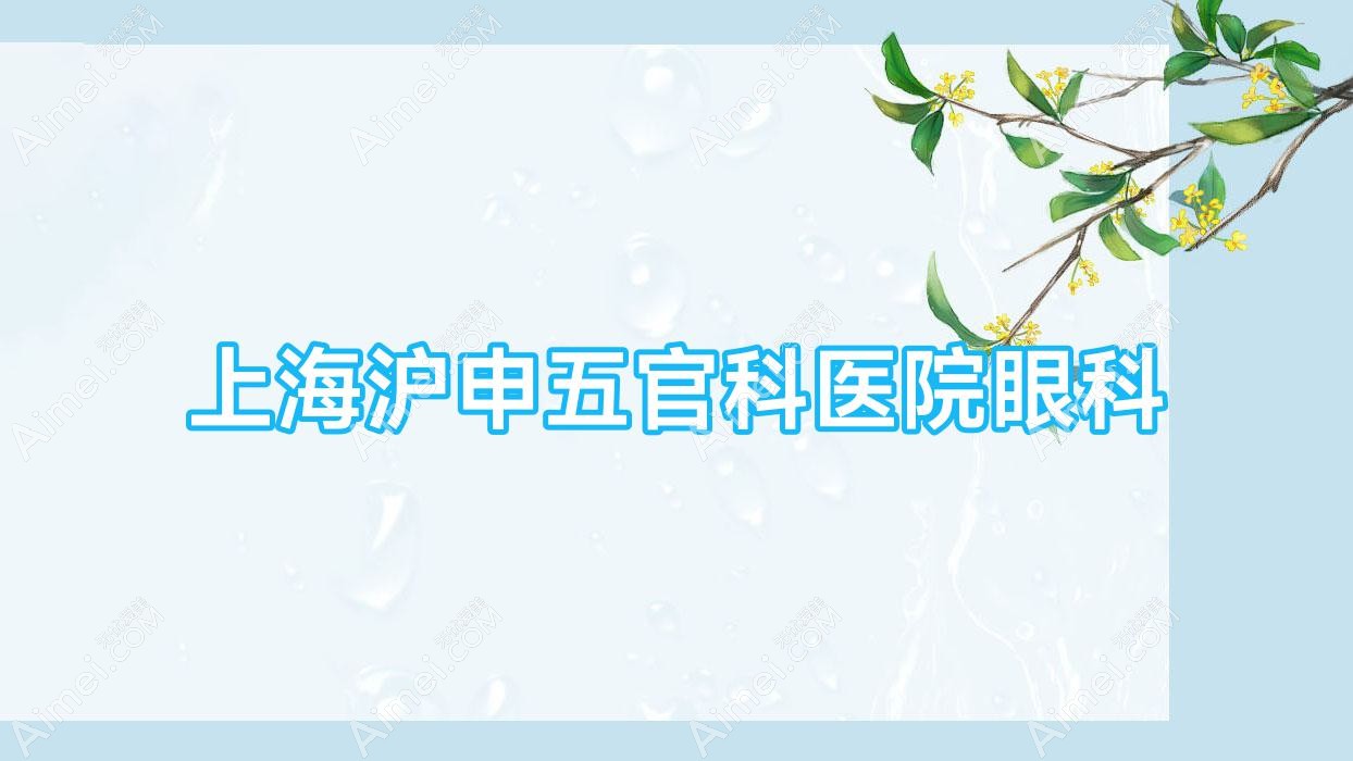 上海沪申眼鼻科医院眼科 上海沪申眼鼻科医院眼科