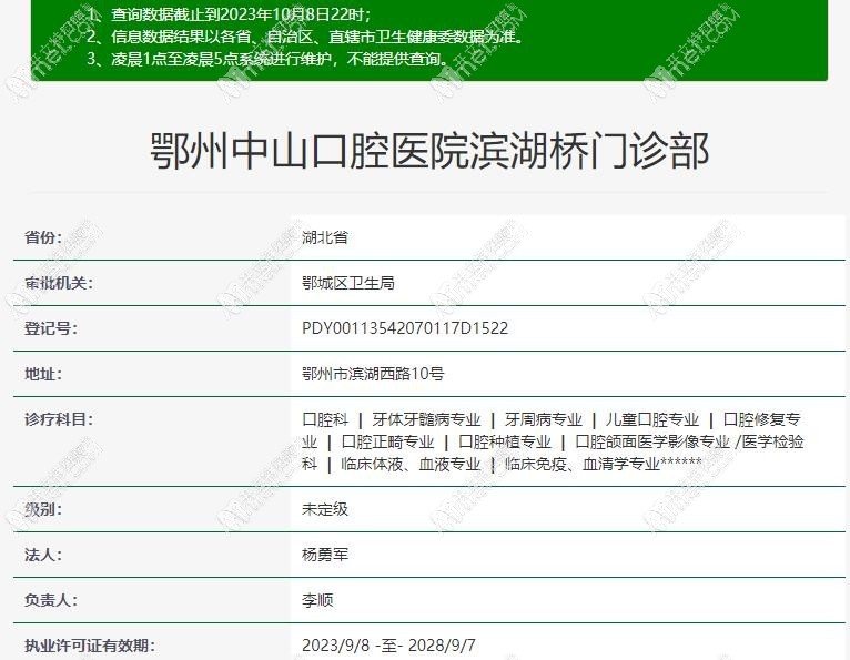 鄂州中山口腔医院滨湖桥门诊部 鄂州中山口腔医院滨湖桥门诊部