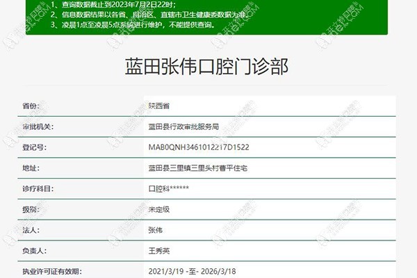 西安蓝田张伟口腔门诊部 西安蓝田张伟口腔门诊部
