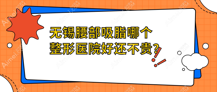 无锡腰部吸脂哪个整形医院好还不贵? 无锡腰部吸脂哪个整形医院好还不贵?