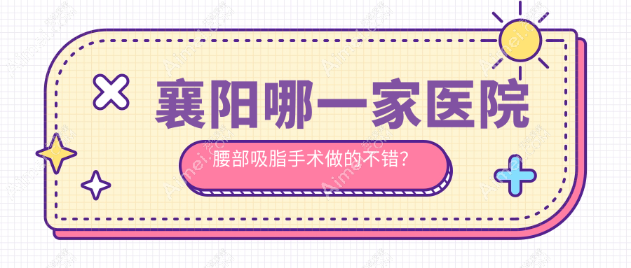 襄阳哪一家医院腰部吸脂手术做的不错?最近襄阳腰部吸脂排行TOP10医院出炉