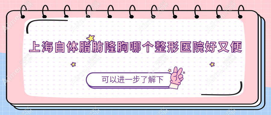 上海自体脂肪隆胸哪个整形医院好又便宜? 上海自体脂肪隆胸哪个整形医院好又便宜?