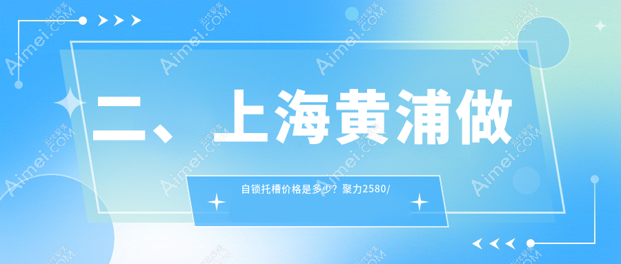 二、上海黄浦做自锁托槽价格是多少?聚力2580/永博2869/曙康3359
