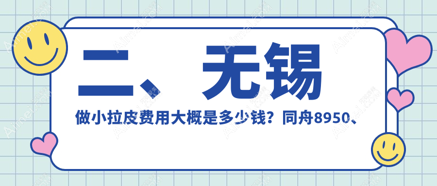 二、无锡做小拉皮费用大概是多少钱?同舟8950、坤如玛丽10889、万佳9760