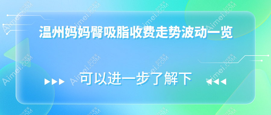 温州妈妈臀吸脂收费走势波动一览