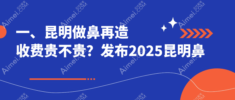 昆明鼻再造价格表大揭秘！吴氏嘉美、韩辰等十家医美机构费用对比