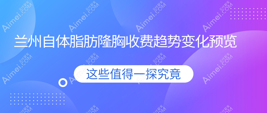 兰州自体脂肪隆胸收费趋势变化预览