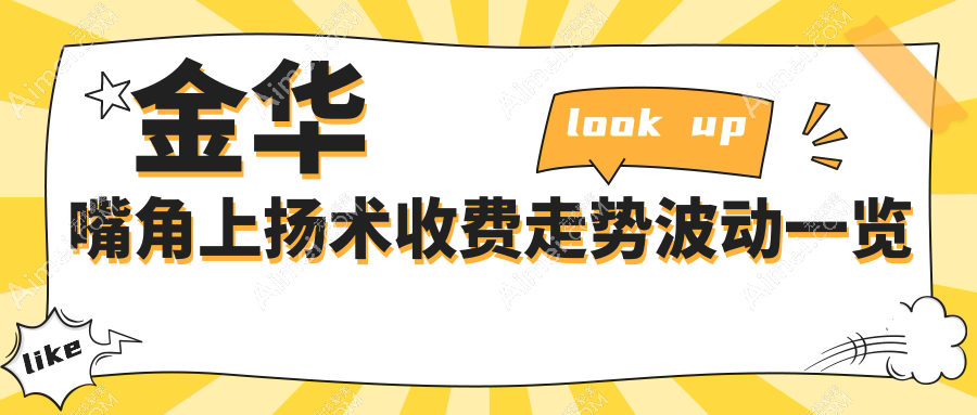 金华嘴角上扬术收费走势波动一览