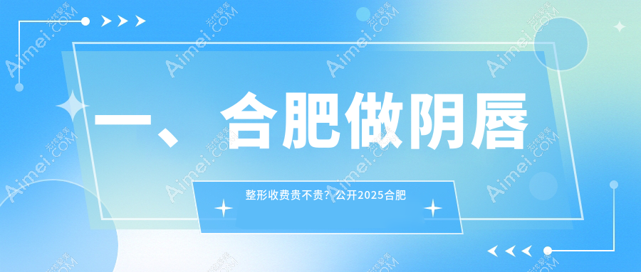 合肥阴唇整形价格大揭秘：安妮薇尔、福华、飞橙医美哪家更值得选择？