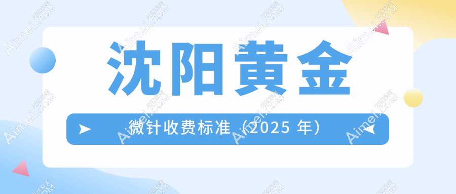 沈阳黄金微针收费标准(2025 年)