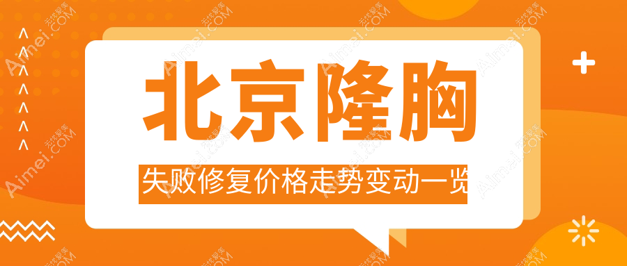 北京隆胸失败修复价格走势变动一览