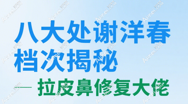 八大处谢洋春属于什么档次?谢洋春是拉皮鼻修复大佬,20年经验+98%满意度
