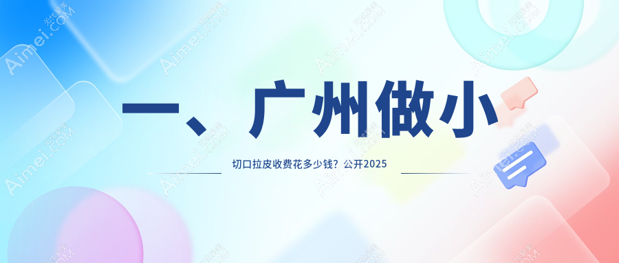 广州小拉皮焕颜秘籍大公开,紧致提升不走样价格全解析
