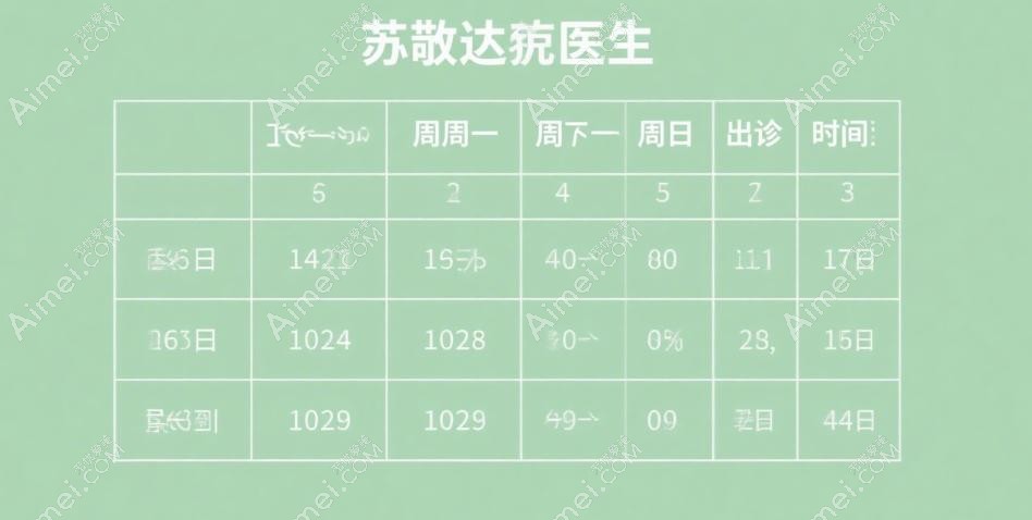 苏敬达医生出诊时间 苏敬达医生出诊时间