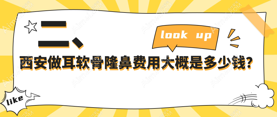 二、西安做耳软骨隆鼻费用大概是多少钱?画美10460/俪时代10089/高一生10488