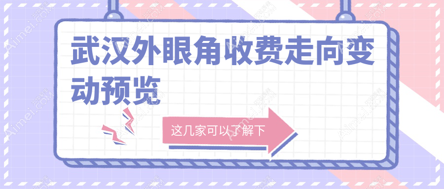 武汉外眼角收费走向变动预览