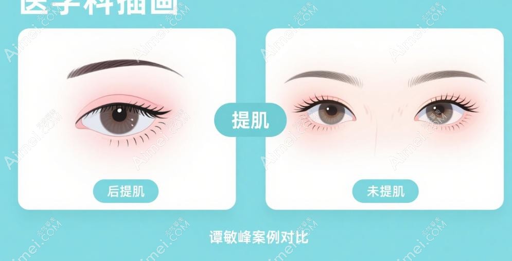 谭敏峰双眼皮提肌和没提肌在术后眼部形态上的区别 谭敏峰双眼皮提肌和没提肌在术后眼部形态上的区别