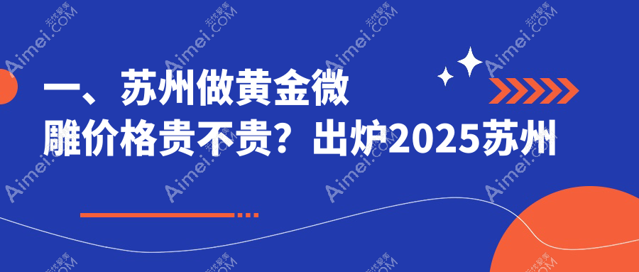 苏州黄金微雕权威推荐,精细工艺展现面部美学,全程费用仅需5000元起
