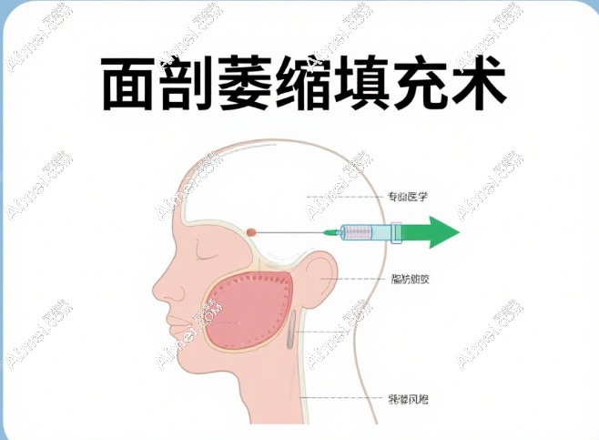 面剖萎缩填充术