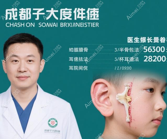 成都八大处耳再造价格表及医生名单公布!自体肋软骨直埋法​5万/自体肋软骨半包法​56000元/杯状耳矫正​28000元