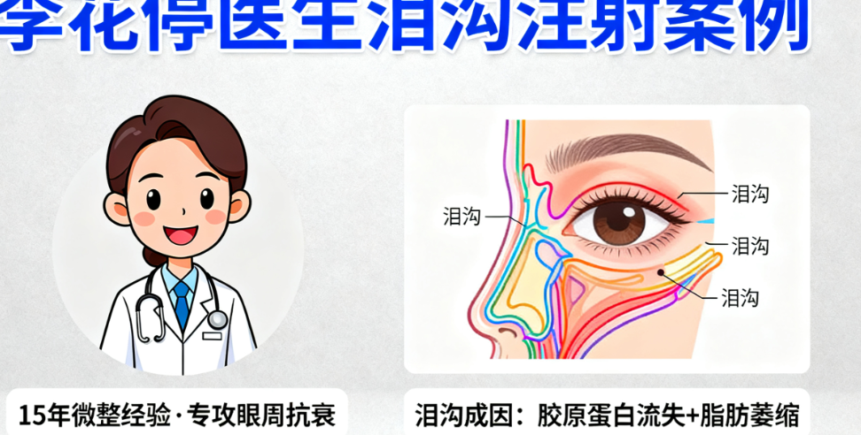 李花停医生的注射美容案例分享!真人泪沟注射对比图曝光,效果确实自然