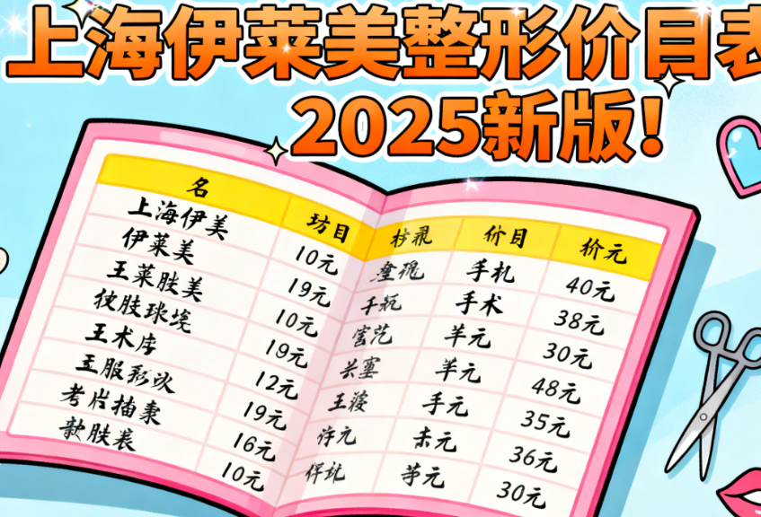 上海伊莱美整形价目表2025新版!双眼皮3700元起,20位顾客真实案例大公开
