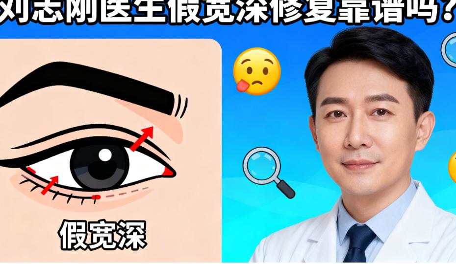 刘志刚医生假宽深修复靠谱吗？专攻双眼皮“假、宽、深”，看金刀奖得主如何实现闭眼无痕、睁眼有神的妈生感自然形态