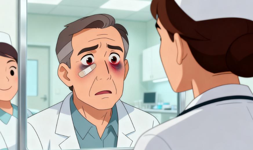 滕双燕做眼袋的核心优势(外切紧皮 + 泪沟填补一体化)
