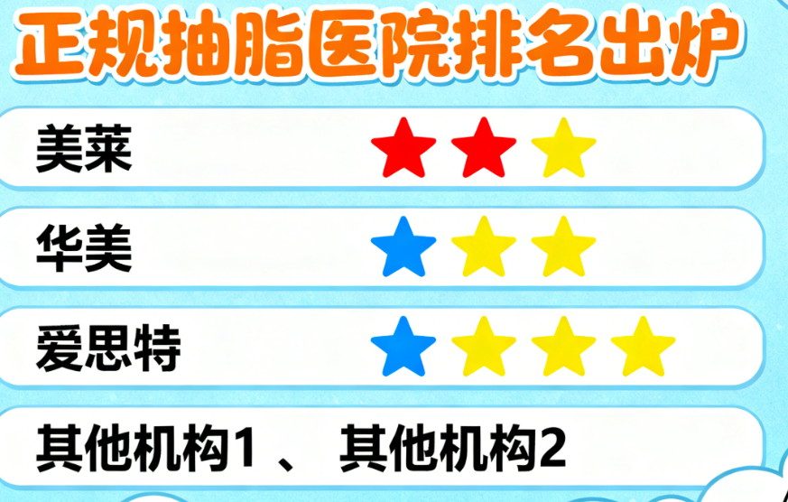 衡阳正规抽脂整形医院排名出炉!这5家吸脂技术稳、口碑好,衡阳美莱/华美/爱思特上榜
