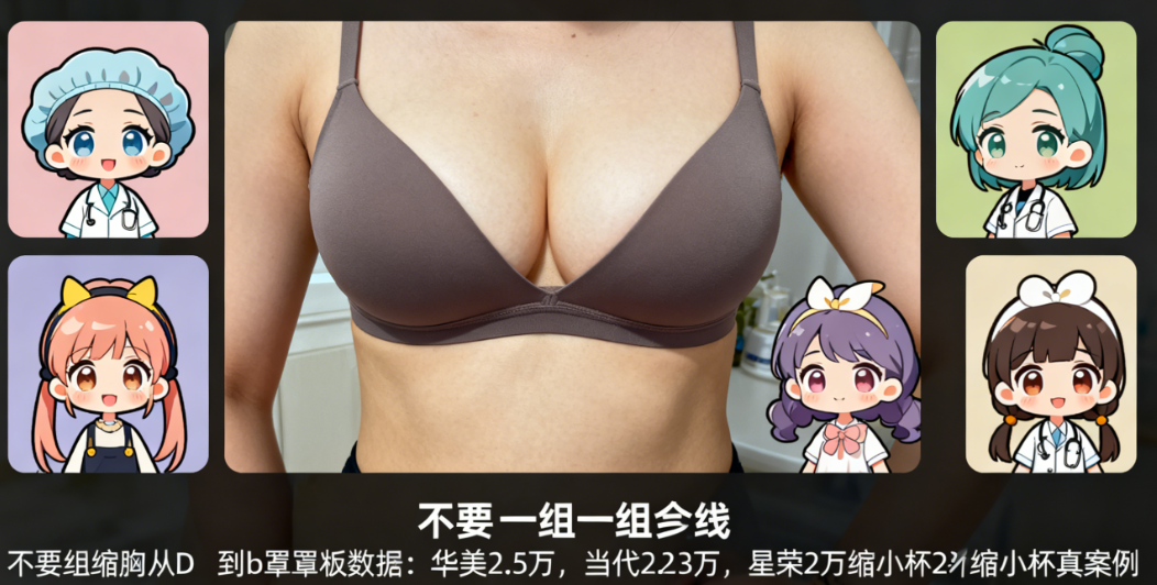 重庆缩胸从d到b罩杯要多少钱?2025新版数据:华美2.5万、当代2.3万、星荣2万,缩小2杯真实案例分享