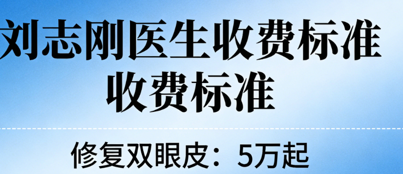 【2026刘志刚医生的出诊时间和收费标准】修复双眼皮5万起,早8:30开始预约手慢档期无！