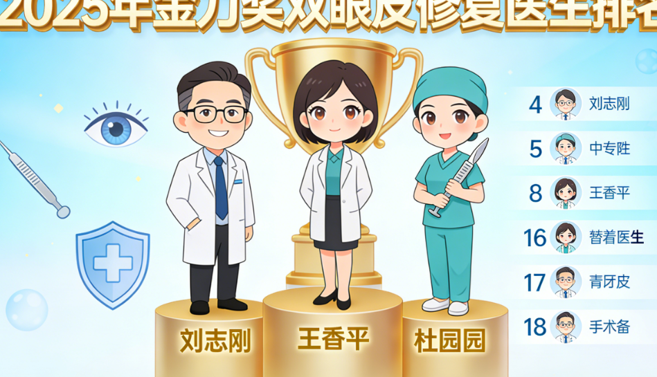 2025年金刀奖双眼皮修复18名医生排名重磅发布！刘志刚/王香平/杜园园稳居前三甲