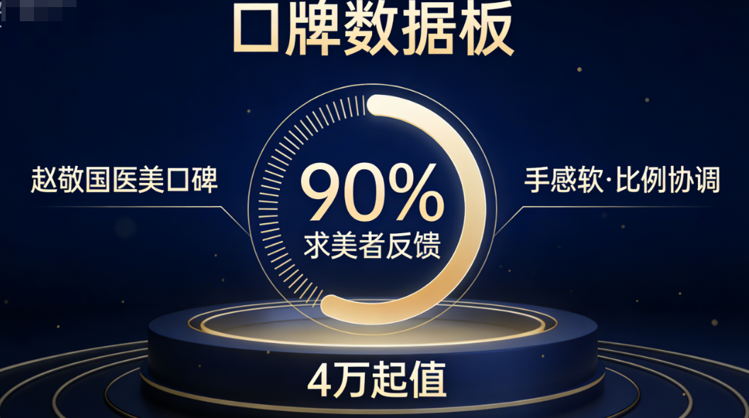 【赵敬国医美口碑】赵敬国医生隆胸评价4万起值，90%求美者反馈手感软比例协调