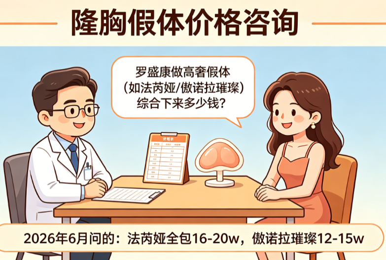 罗盛康做高奢假体(如法芮娅/傲诺拉璀璨)综合下来多少钱?2026年6月问的:法芮娅全包16-20w,傲诺拉璀璨12-15w
