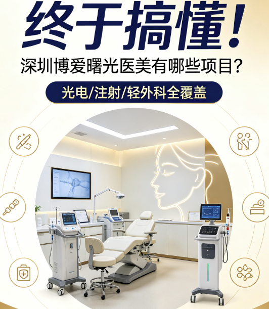 终于搞懂!深圳博爱曙光医美有哪些项目?光电/注射/轻外科全覆盖,去美卫士搜“博爱曙光项目”看全项