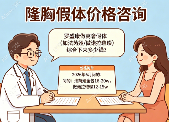 罗盛康做高奢假体(如法芮娅/傲诺拉璀璨)综合下来多少钱?预约通道与到院避坑指南