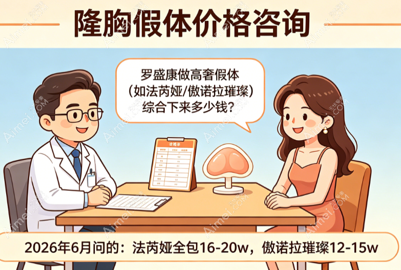 罗盛康做高奢假体(如法芮娅/傲诺拉璀璨)综合下来多少钱