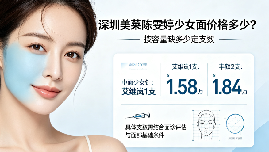 深圳美莱陈雯婷少女面价格多少?单做中面少女针(艾维岚1支1.58万)或丰颜2支1.84万,按容量缺多少定支数