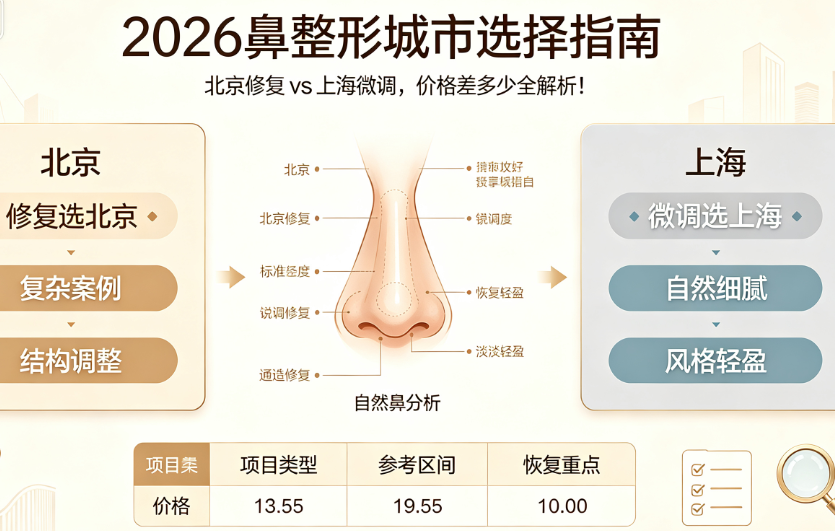2026年京沪隆鼻及鼻修复超详细价格大盘点