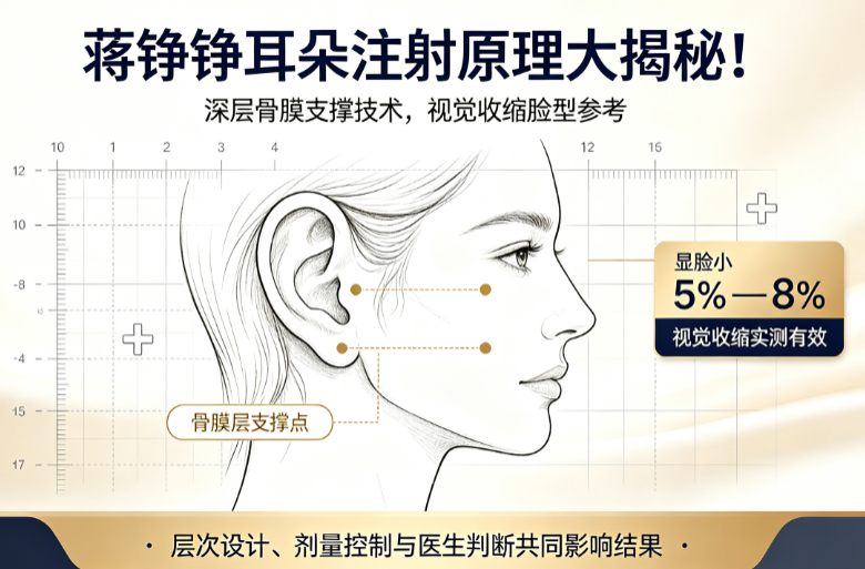 蒋铮铮耳朵注射原理大揭秘!深层骨膜支撑技术显脸小5%-8%视觉收缩实测有效